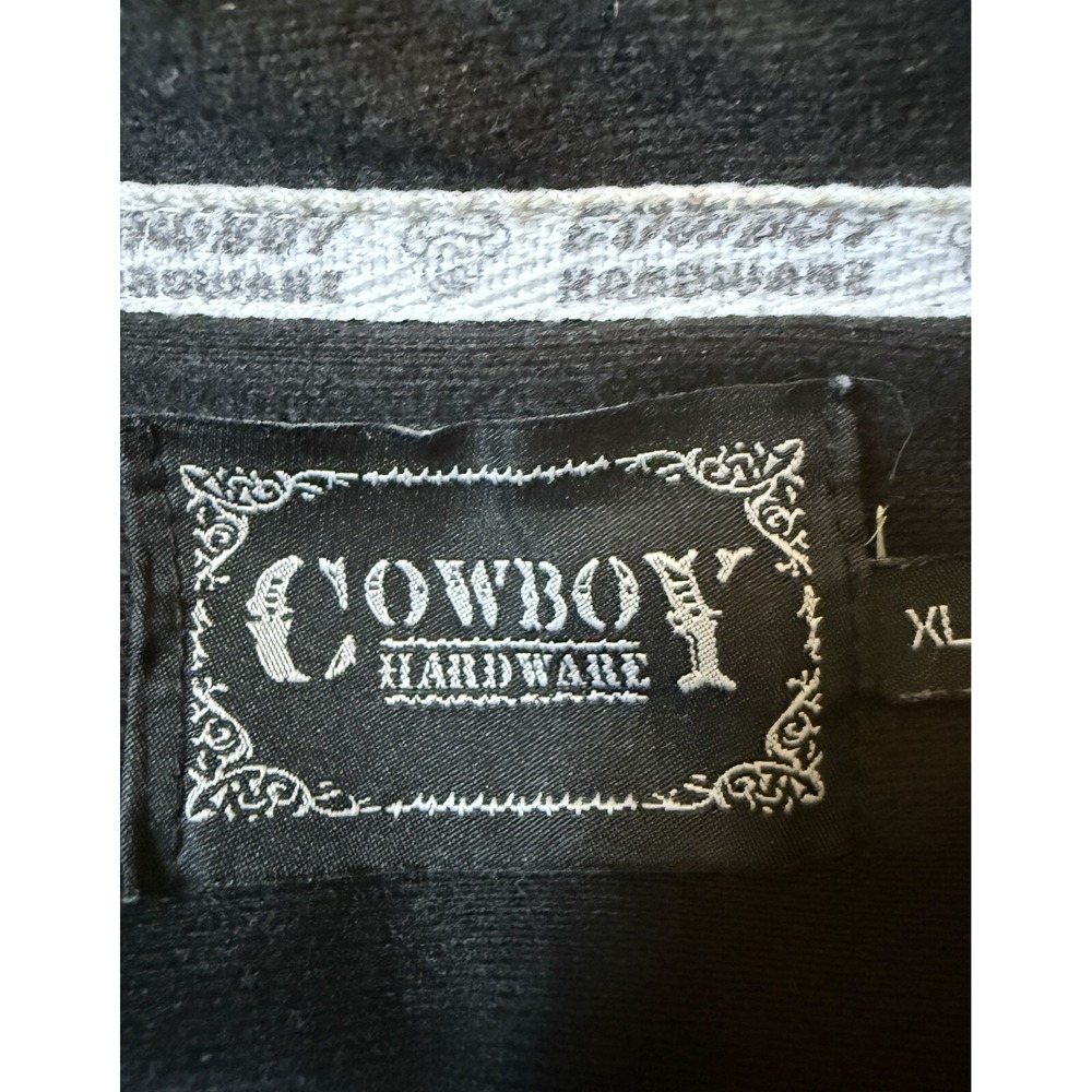 COWBOY HARDWARE - Go Spur 1 - Men's Black Canvas Lined‎ Jacket - Size X-Large XL - Picture 7 of 9